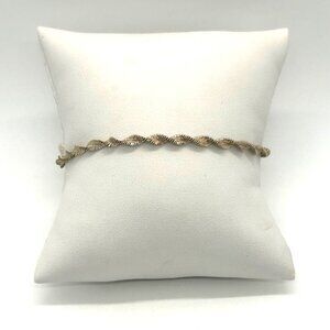 Sterling Silver Bracelet Delicate Twisted Chain 925 Lobster Lightweight 7 Inches